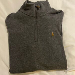 Boys Ralph Lauren Polo grey pull over with zipper in size XL 18-20
